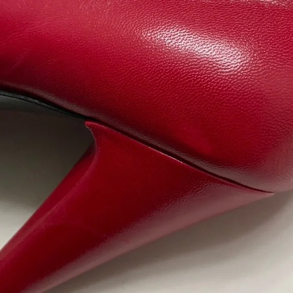 EUC Marc Jacobs Red leather peep toe pumps Italy - Picture 11 of 11